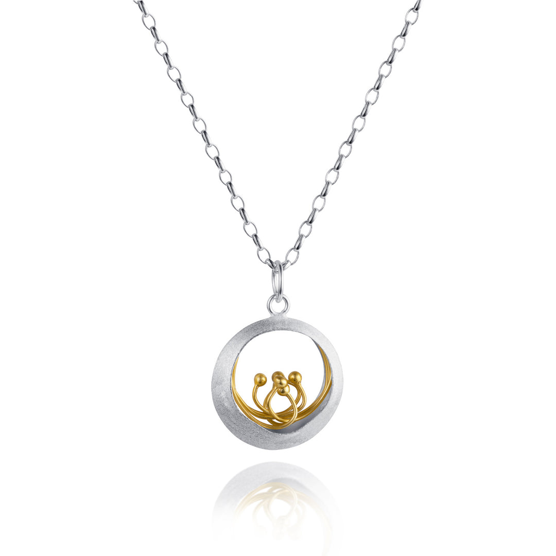 Image of Little Water Feature Silver & Gold Pendant