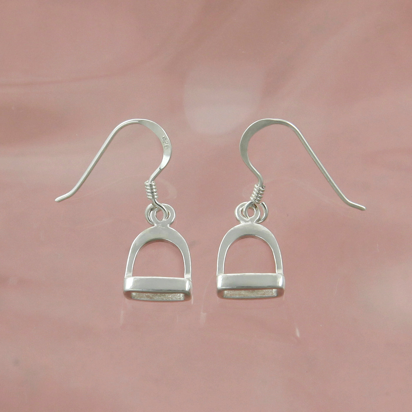 Image of Silver Stirrup Earrings