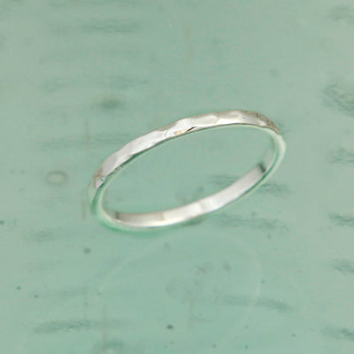Image of Tiny Hammered Silver Band