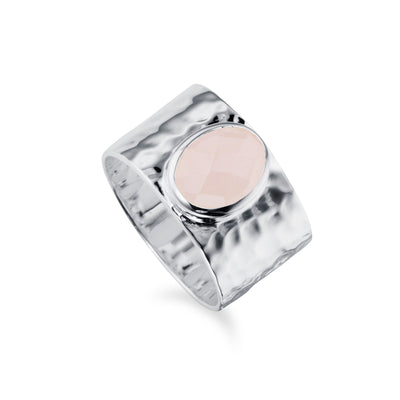 Photo of Rose Quartz Silver Serenity Ring