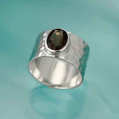 Photo of Smoky Quartz Silver Serenity Ring