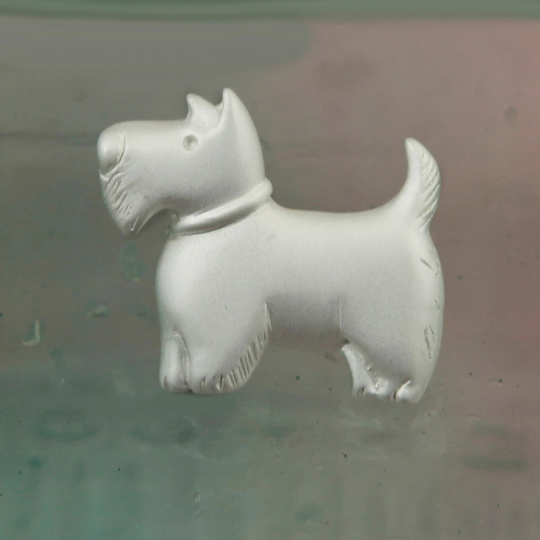 Silver Scottie Dog Brooch