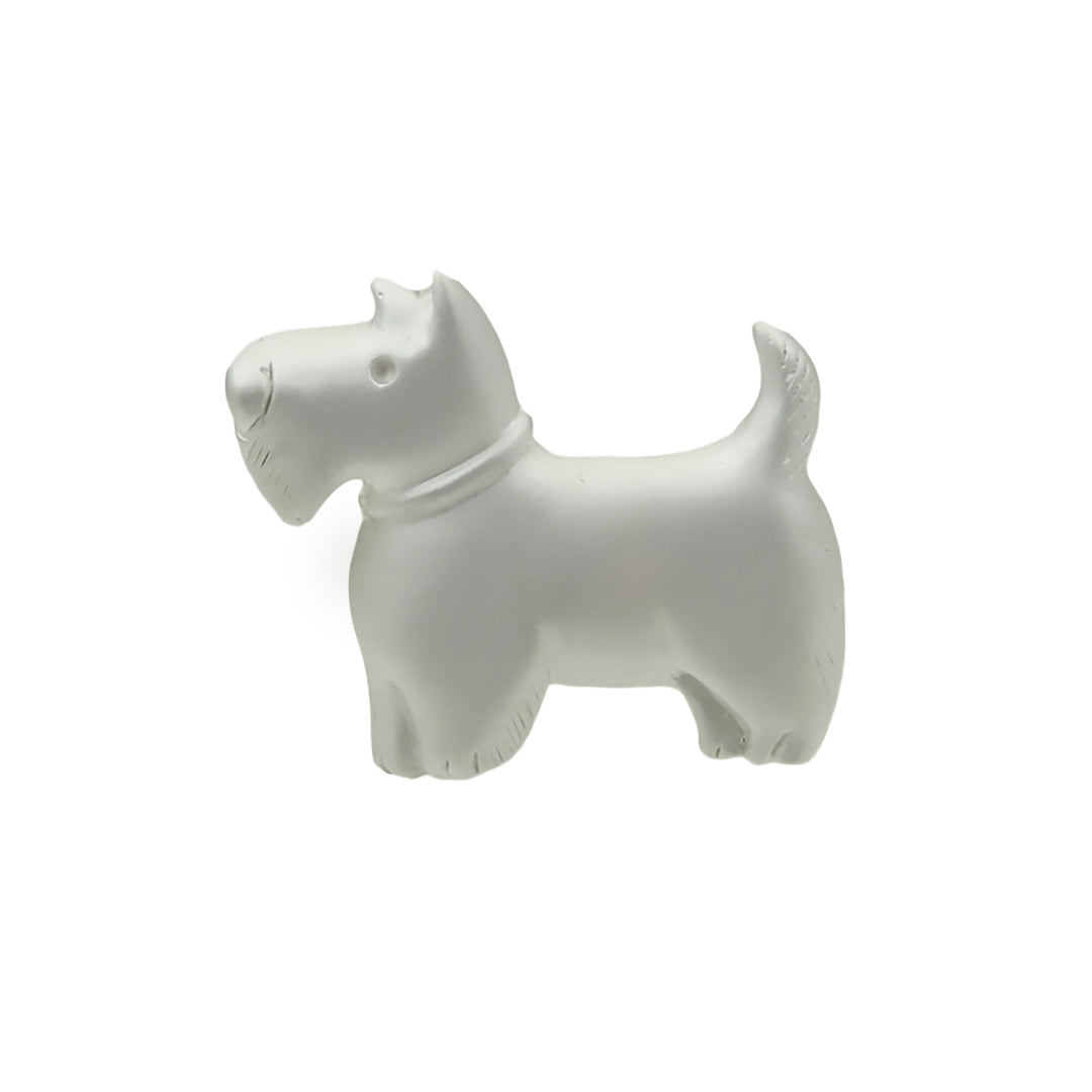 Silver Terrier Brooch